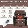thumbnail image 6 of Lift Recliner Chair, LEGAHOME Electric Power Lift Recliner for Elderly with Heat Therapy and Massage, Oversized PU Leather Recliner Chair with 23" Wide Seat，Cup Holders, USB Port, Black & Brown, 6 of 10