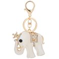 thumbnail image 1 of Elephant Shaped Diamond Keyring Pendant Bag Decoration Keychain Birthday Gift, 1 of 8