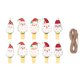thumbnail image 3 of 10/20 piezas de pinzas de madera para Navidad, pinzas para la ropa con forma de árbol de Navidad, copos de nieve, alce y Papá Noel, pinzas para fotos para colgar en casa, escuela, manualidades de arte, 3 of 5