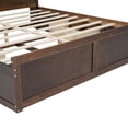thumbnail image 5 of King Size Wood Platform Bed with Storage Headboard, USB Charging Station and Drawers - Modern Wood Bed Frame with Ample Storage for Master Bedroom, Antique Wood, 5 of 8