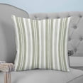 thumbnail image 4 of 16x16 Pillow Covers Set of 2, Sage Green Line Striped Square Throw Pillow Covers for Couch/Sofa/Living Room, Farmhouse Modern Geometric Stripes Decorative Soft Pillowcases for Couch Throw Pillows, 4 of 7