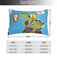 thumbnail image 4 of Vsdgher Dinosaur Riding a Motorcycle Print Pillow Cases -Iconic Collection Pillowcases -Extra Soft, Not easy to deform,not pilling Export quality, 4 of 8