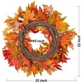 Coolmade Artificial 20 inch Fall Wreath Door Wreath Autumn Wreath Maple