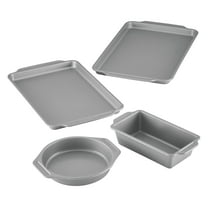Farberware 4 Pcs Nonstick Bakeware Set, Dishwasher Safe and Oven Safe to 450°F, Gray