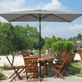 thumbnail image 2 of Sonerlic 10 x 7ft Outdoor Patio Umbrella,Aluminium Frame MarketTable Umbrella for Garden,Deck and Pool,Gray, 2 of 8