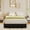 Black Corduroy, variant on Garderth Twin Bed Frame,Full Size Low Bed Frame Without Headboard,Thick Fabric Upholstered Platform Bed Queen,King Size Bed Frame With Wood Legs,No Box Spring Needed,Easy Assembly