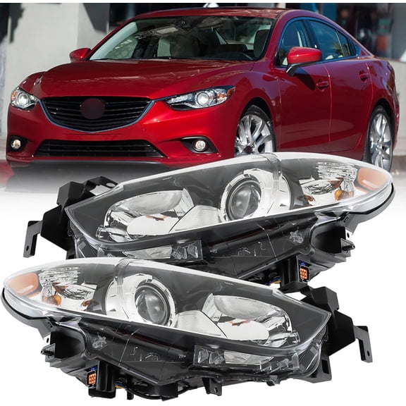 OTTULUR Replacement for Mazda 6 2014 2015 2016 2017 Halogen Model Projector Headlight Headlmap Headlight Assembly Left and Right Side