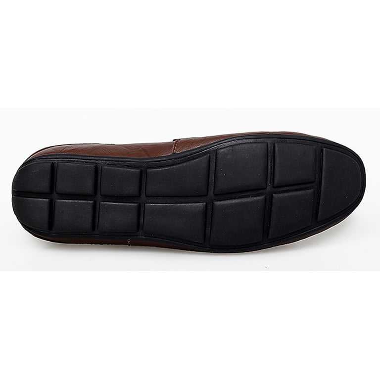 Men\'s Dark Brown Leather Loafers Premium Genuine Slip On Breathable Casual Shoes Amazon.com | Men main image 3