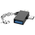thumbnail image 1 of Convertidor OTG 2 en 1: adaptador de USB 3.0 a micro USB y tipo C para teléfono o tableta, 1 of 2