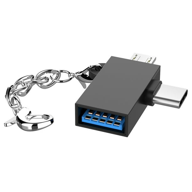 Adaptador 2 en 1 OTG USB-C - USB 3.0, Micro USB/Tipo C, Plug&Play, para transferencia de datos de teléfono/tablet/conexión de periféricos