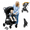 Black, variant on Baby Stroller Lightweight Baby Pushchair & Pram Foldable Stroller for Newborns to Toddlers with PU Handle Unisex,Black