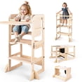 thumbnail image 1 of Step Stool Woodure, torre de cocina plegable 6 en 1 para niños pequeños, 1 of 7