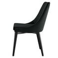 thumbnail image 6 of Side Dining Chair, Set of 2, Black, Velvet, Modern Contemporary, Kitchen Room Cafe Bistro Restaurant Hospitality, 6 of 10