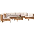 thumbnail image 3 of Uforic 7-Piece Outdoor Patio Furniture Set, PE Wicker Sectional Sofa Couch Patio Conversation Set for Outdoor Sectional Sofa with Coffee Table & Beige Cushions, 3 of 10