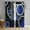 Blue, variant on Black Blue Sheer Curtains 54 Inches Length 2 Panels Set, Window Sheer Curtains for Living Room/Bedroom, White Circle Geometric Abstract Texture Light Filtering Rod Pocket Curtain 52'' x 54'' x 2