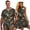 Pink Camo Hunting, variant on Garronmavis Matching Outfits for Couples Polyester Vacation Mens Lightweight Shirts Blouse and Womens Sleeveless Dress Elastic Waistband Hippie Flower Beach Mini Dress