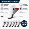 thumbnail image 5 of Athletic Socks for Men & Women 5 Pairs, Ankle Sports Socks, Breathable Mesh Running Socks, Moisture Wicking Workout Socks for Gym & Everyday Wear, Shoe Size 7-8.5, 5 of 5