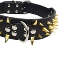 thumbnail image 4 of Collar para perro con afiladas de , collares de material cuero para perros, 2 pulgadas de ancho, para perros medianos y grandes S jinwen  collar de cachorro, 4 of 4
