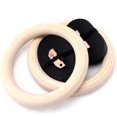 thumbnail image 2 of 2X wooden gymnastic rings Gym Rings with adjustable nylon straps, 2 of 5