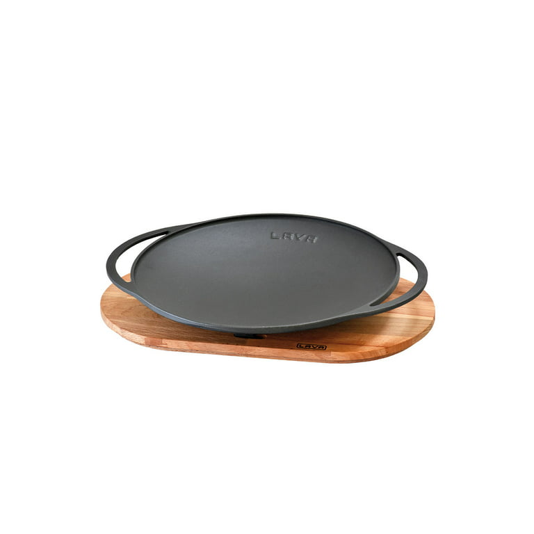 LAVA CAST IRON Lava Enameled Cast Iron Skillet 6 inch-Dish with Beechwood  Service Platter