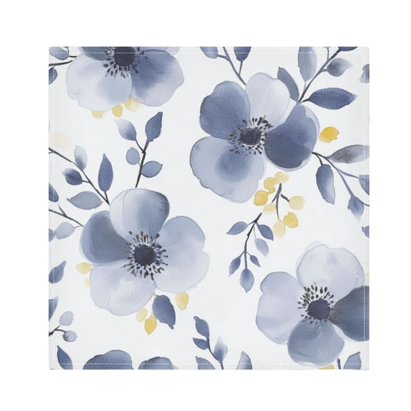 Napkin Satin Napkin 20*20Inchx1 Kitchen Towel Dinner Plate Towel Decorative Towel Napkin Tea Towel Suitable For Kitchen Table Gray Flower