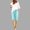 Mint Green, variant on Women Summer Pants Plus Size High Waisted Shorts Lacing Beach Workout Pocket Five Point Pants