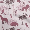 thumbnail image 1 of oneOone Cotton Poplin Light Pink Fabric Tropical Animal Craft Projects Decor Fabric Printed By The Yard 42 Inch Wide, 1 of 4