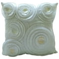 thumbnail image 1 of Juego de fundas de almohada blancas de 45 x 45 cm, hechas a mano, con volantes circulares vintage, cuadradas de seda, estilo victoriano - Encanto vintage, 1 of 4