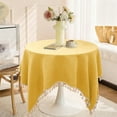 thumbnail image 4 of Waterproof Tablecloth, Oil Resistant Rectangular Design, Cotton Linen Fabric with Tassels, Home Dining and Coffee Table Decor, 4 of 9