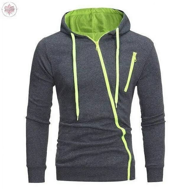 Casual Solid Tracksuit Zipper Hooded Sweatshirt