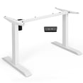 thumbnail image 1 of Gymax Electric Sit to Stand Adjustable Desk Frame w/ Button Controller White, 1 of 9
