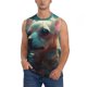 thumbnail image 1 of Fotbe Cute Flower Chihuahua Puppy Men's Camiseta sin Mangas Estampada para Hombres, Playera Casual para Gimnasio, Entrenamiento, Playa-XX-Large, 1 of 7