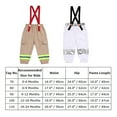 thumbnail image 3 of IBTOM CASTLE Baby Boys Astronaut Firefighter Pirate Costume 1st Birthday Outfit Pants with Suspenders for Cake Smash Halloween Cosplay 18-24 Months Khaki Firefighter, 3 of 6