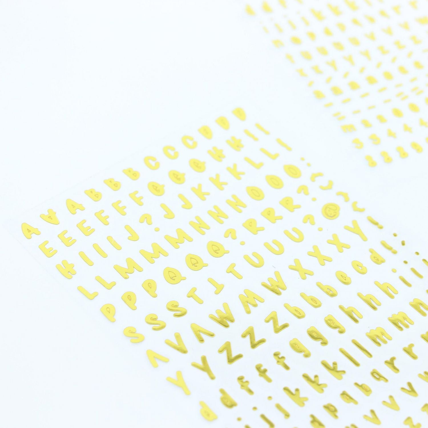 CRAFTY & CO. Autocollants d'alphabet, dorés, décoratifs, 518 pièces, bricolage, artisanat