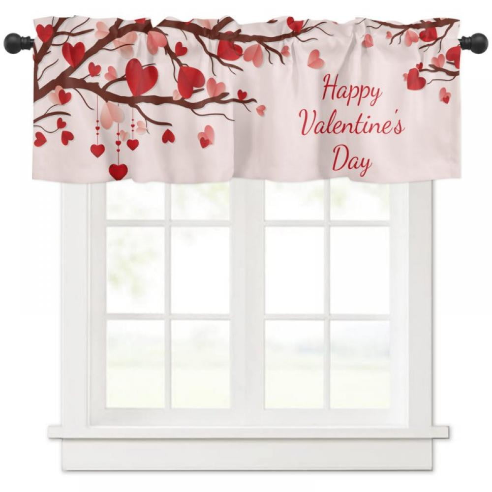 Brand Clearance!!Valentines Day Valance Curtains Red Pink Hearts