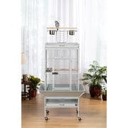 Prevue Pet Products Select Wrought Iron Parrot Bird Cage 24x20x60, Pewter