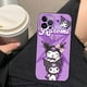 thumbnail image 3 of Funda de teléfono con dibujos animados Kuromi para Apple, cubierta de silicona suave negra para iPhone 15 14 13 12 11 Pro XS Max Mini 7 8 Plus X XR SE, 3 of 5