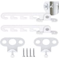 thumbnail image 1 of PCS Casement Window Restrictor, Window Latches with 4 Screws, Window Lock, Window Lock for Adjusting Window Opening (White), 1 of 5
