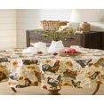 thumbnail image 5 of Newbridge French Country Rustic Farmyard Rooster Vinyl Tablecloth with Flannel Backing- Farmhouse Hen and Fresh Eggs Multicolor Flannel Backed Tablecloth,60” x 84” Oval, 5 of 7