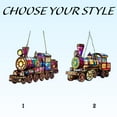 thumbnail image 2 of Steam Train Acrylic Suncatcher, Locomotive Faux Stained Glass Window Hanging, Railroad Decor Gift For Train Lovers, 2 of 3