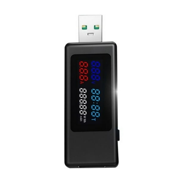 Herramientas y mejoras para el hogar Medidor de potencia 6 en 1, comprobador de corriente, voltaje, temporización, capacidad de potencia con función de memoria de apagado, equipo de prueba