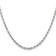thumbnail image 2 of Solid 10k White Gold 3.5mm Diamond-cut Rope Chain - 8" Bracelet, 2 of 8