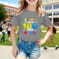 thumbnail image 2 of oqasdz Back To School Graphic Print Short Sleeve T Shirt Crewneck 100 Days of School Shirt for Boys and Girls Breathable Cozy Versatile Summer Dailywear, 2 of 3