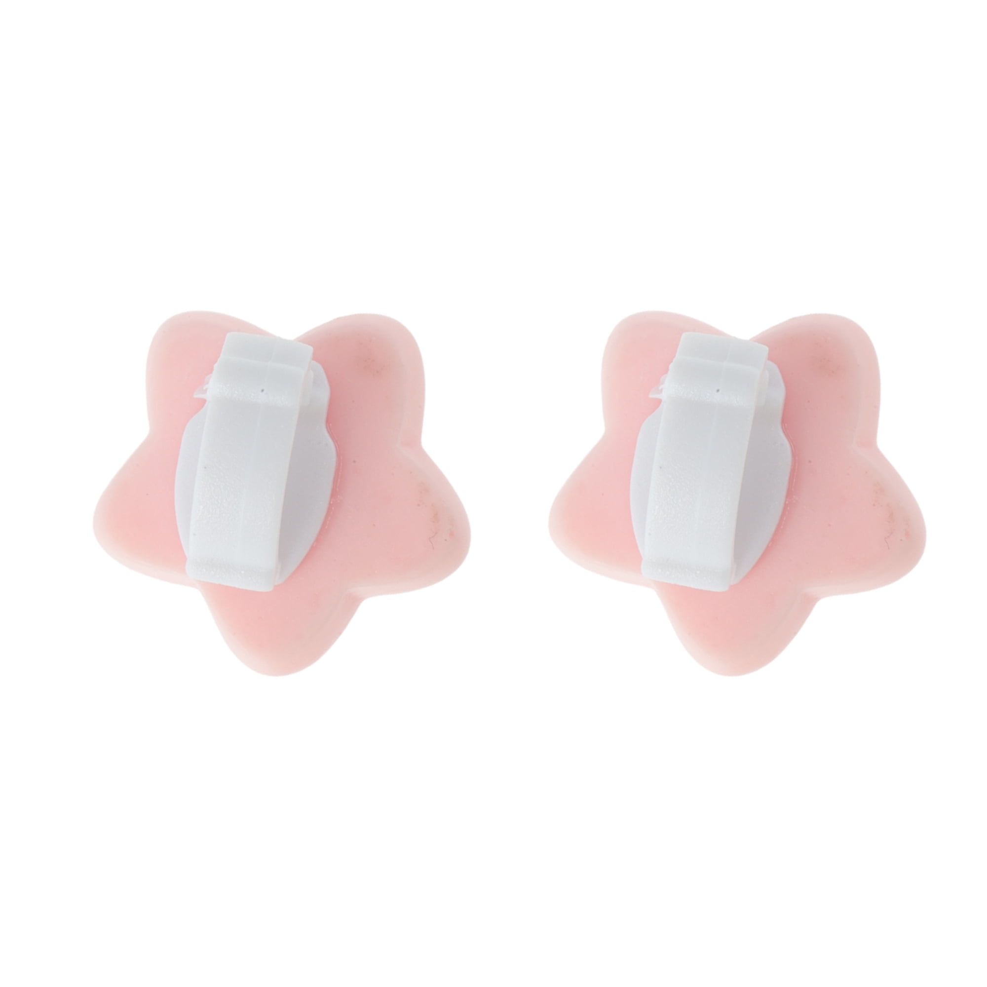 Unique Bargains Chubby Star Shoelace Charms 1 Pair Light Pink