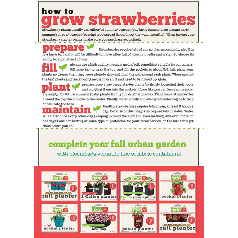 Gardener’s Best® Strawberry and Herb Grow Bag