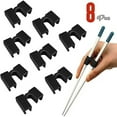 thumbnail image 4 of Reusable Creative Chopstick Helper Training Chopsticks Hinges Connector Training Chopstick for Adults,Children,Beginner,Trainers or Learner (Black), 4 of 7