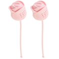 thumbnail image 1 of 2 pcs Silicone Tea Strainers Loose Tea Infuser Rose Flower Shape Loose Leaf Tea Infuser Pink, 1 of 4