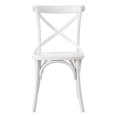 thumbnail image 4 of Side Dining Chair, White, Wood, Kitchen Cafe Bistro Hospitality Restaurant, Modern Contemporary HB33839, 4 of 11