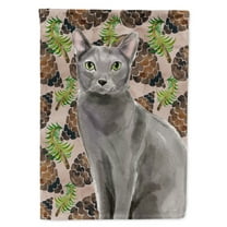 Blue Russian Pine Cones Flag Canvas House Size