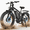 Black - Full Suspension, variant on Electric Bike for Adults, 5000W Peak 45MPH Ebike, 52V 25AH 7-Speed AWD Ebike Mountain E-Bike with 26" x 4.0 Fat Tire MTB Hydraulic Brake for Off-Road